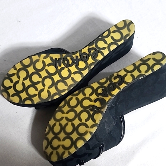 Coach Black Monogram Plateforms - Picture 6 of 6
